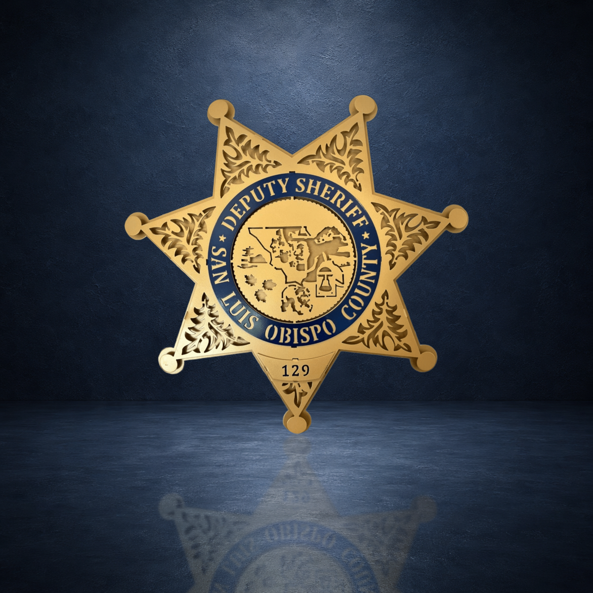 San Luis Obispo County Sheriff Star powder-coated aluminum sign detail 6