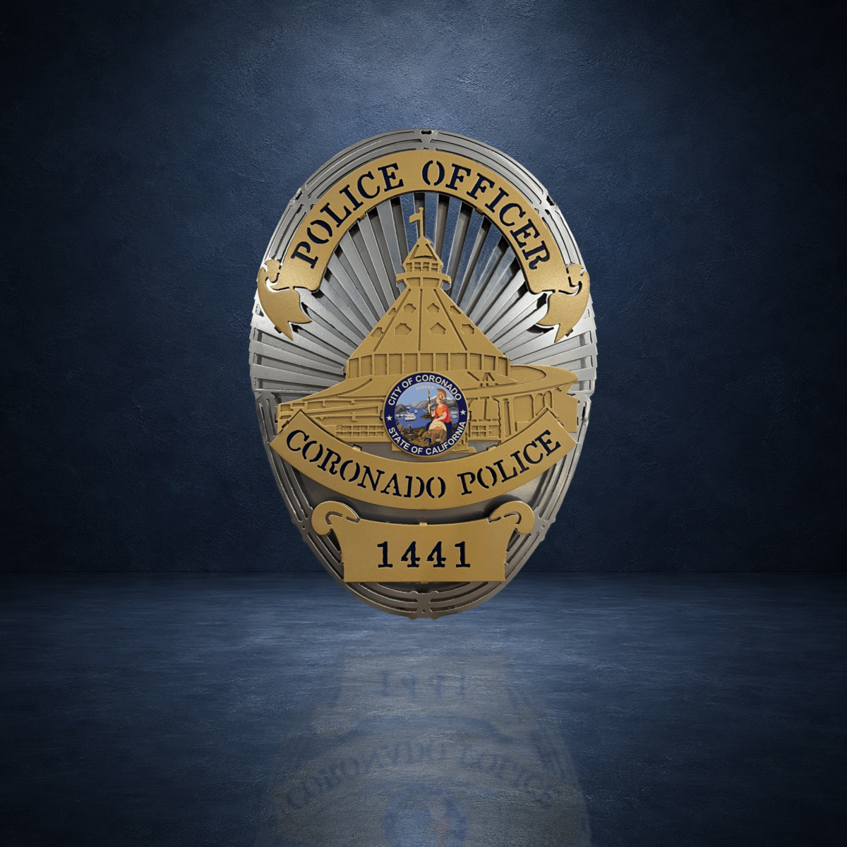 Coronado Police Department powder-coated aluminum sign detail 5