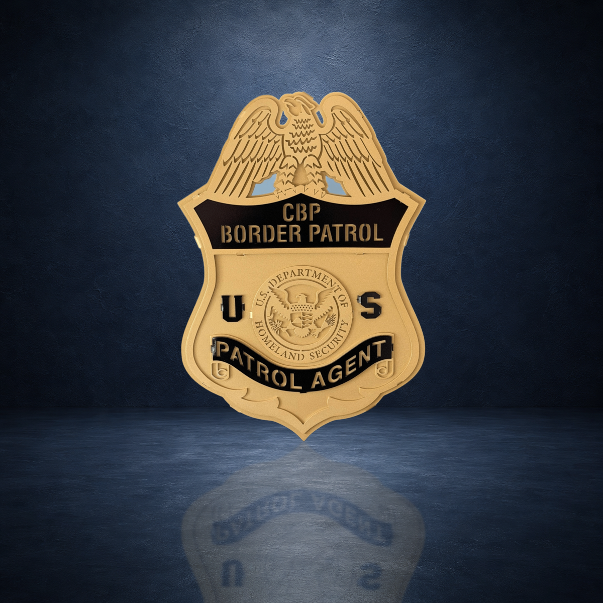 CBP U.S. Border Patrol Custom Metal Badge Sign