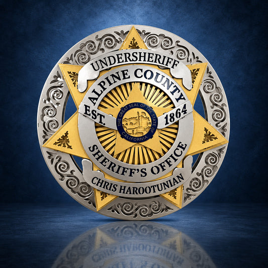 Alpine County Sheriff handcrafted aluminum sign by IRONiNK