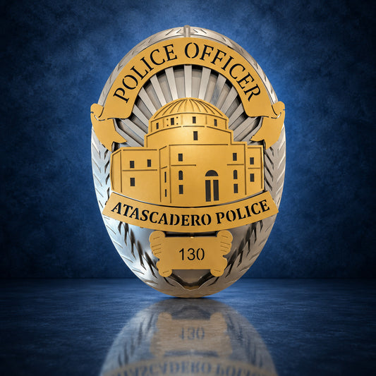 Atascadero Police Department handcrafted aluminum sign by IRONiNK