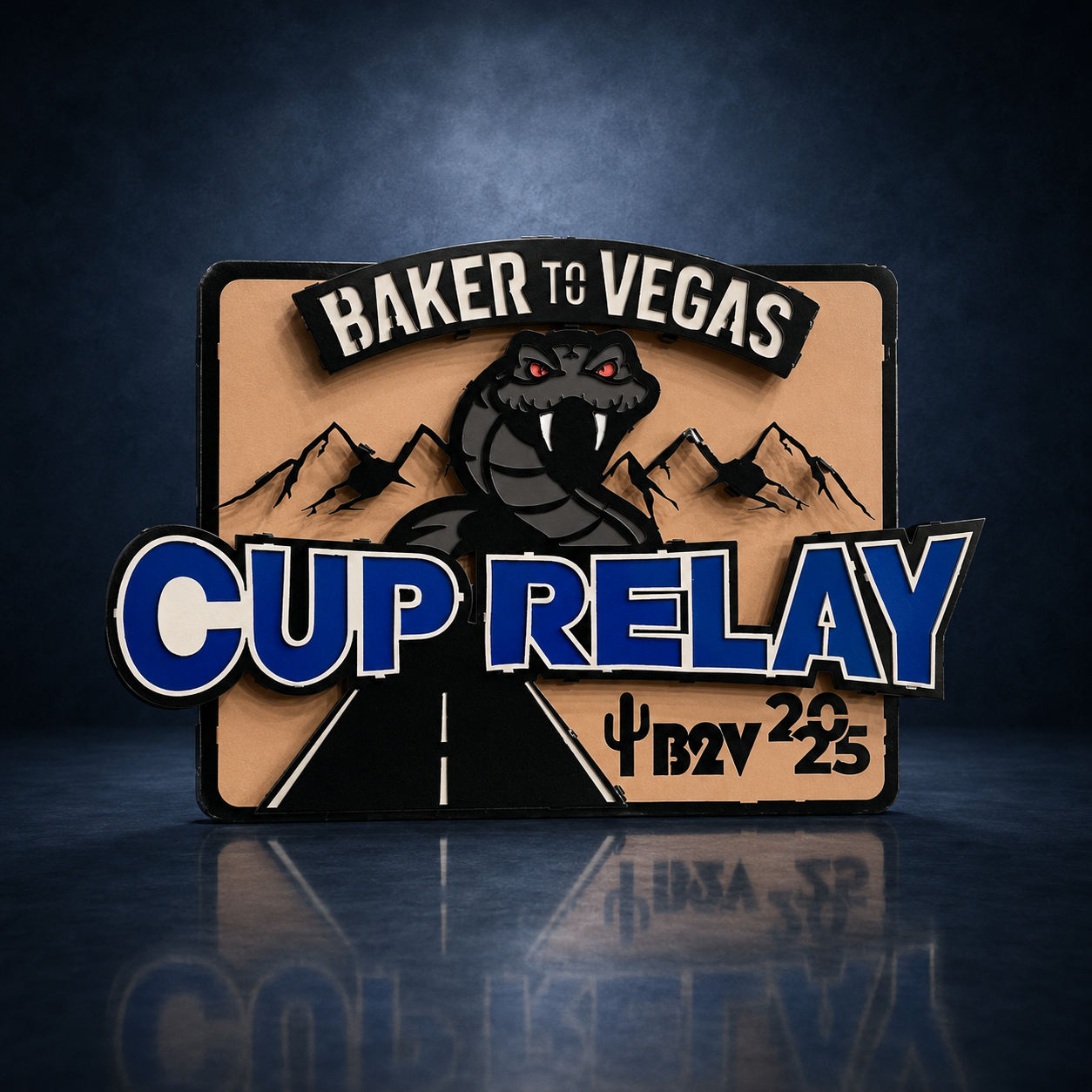 Baker to Vegas Challenge Cup Relay Sign