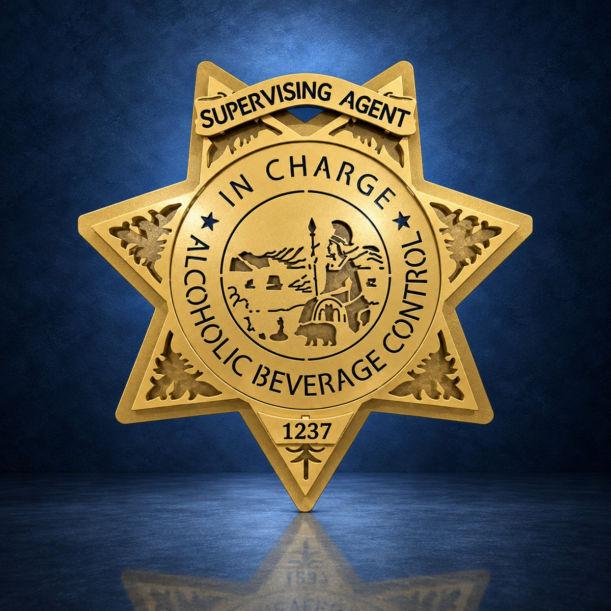 California ABC Investigations handcrafted aluminum sign by IRONiNK
