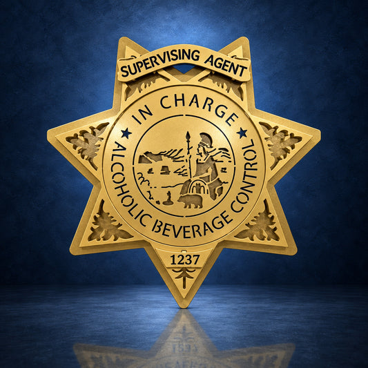 California ABC Investigations handcrafted aluminum sign by IRONiNK