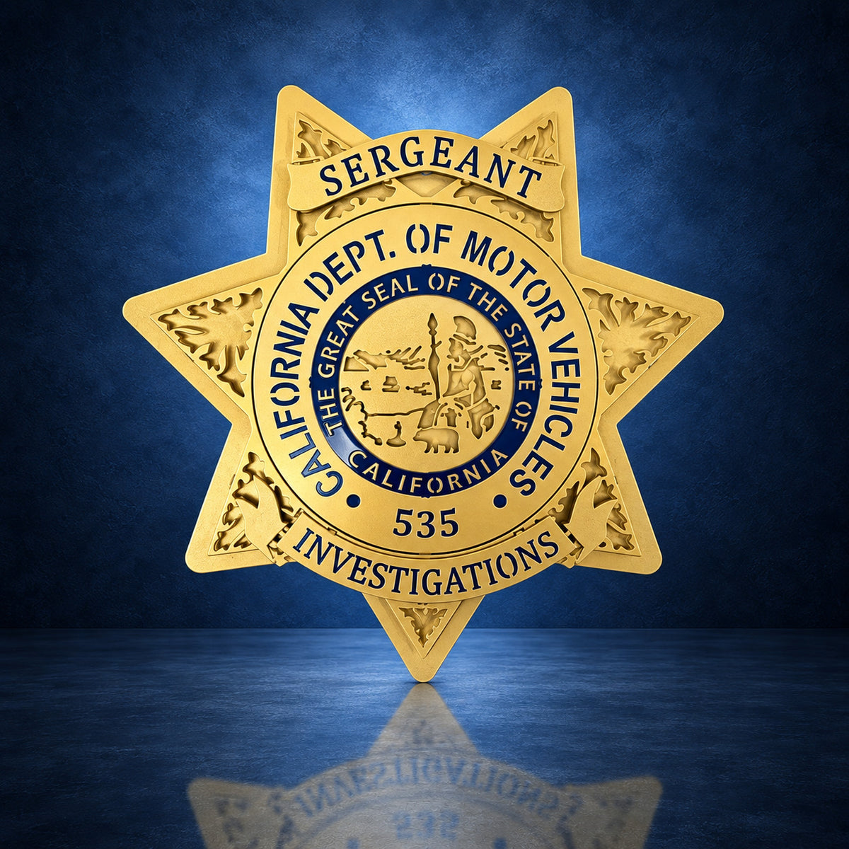 California DMV Investigations handcrafted aluminum sign by IRONiNK