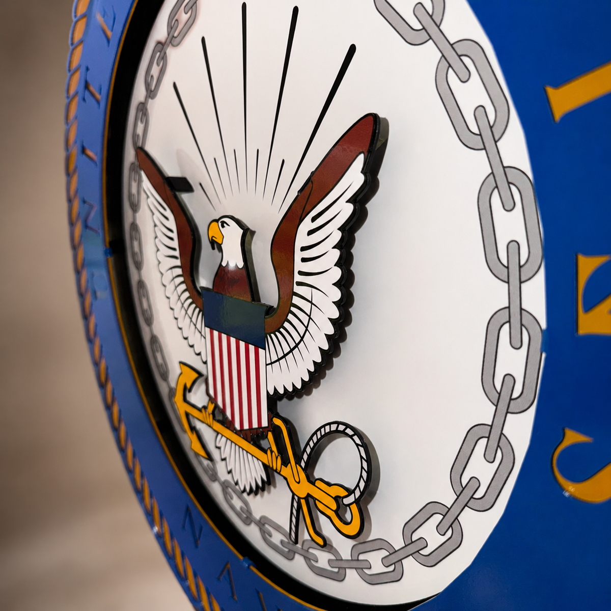 US NAVY Sign powder-coated aluminum sign detail 4