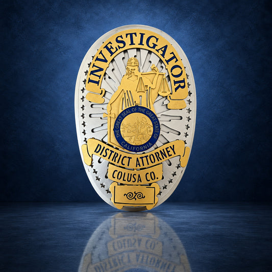 Colusa County DA Investigations handcrafted aluminum sign by IRONiNK