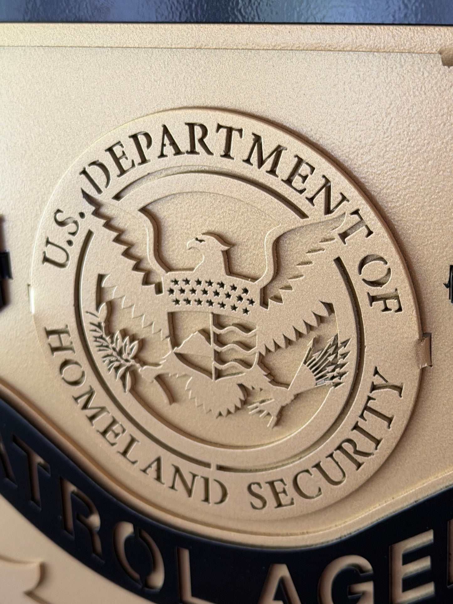 CBP U.S. Border Patrol Custom Metal Badge Sign