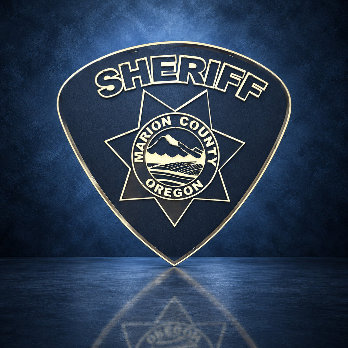 Marion County Sheriff Patch handcrafted aluminum sign by IRONiNK