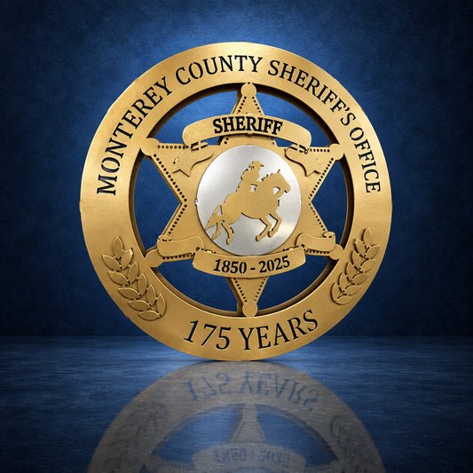 Monterey County Sheriff Star handcrafted aluminum sign by IRONiNK