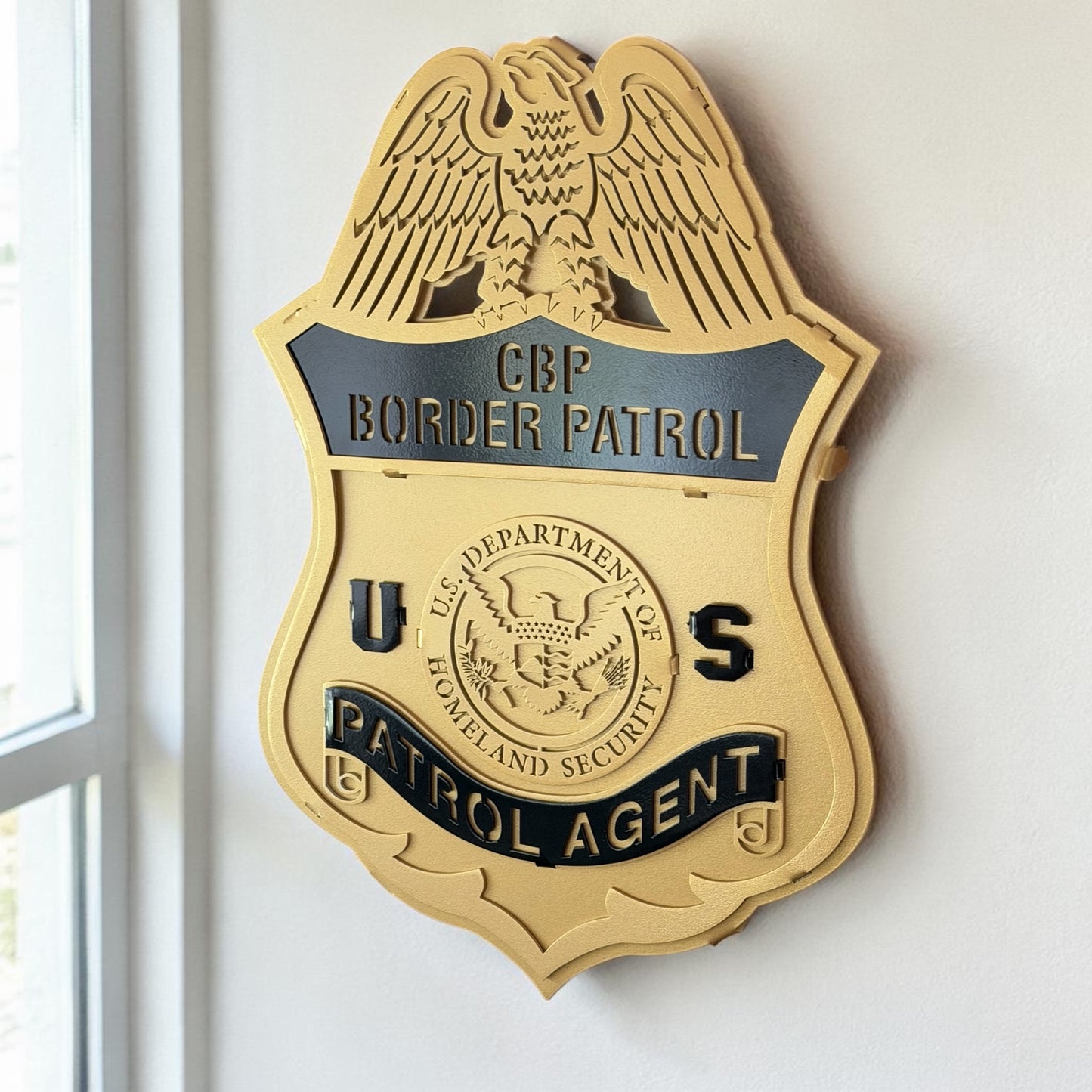 CBP U.S. Border Patrol Custom Metal Badge Sign