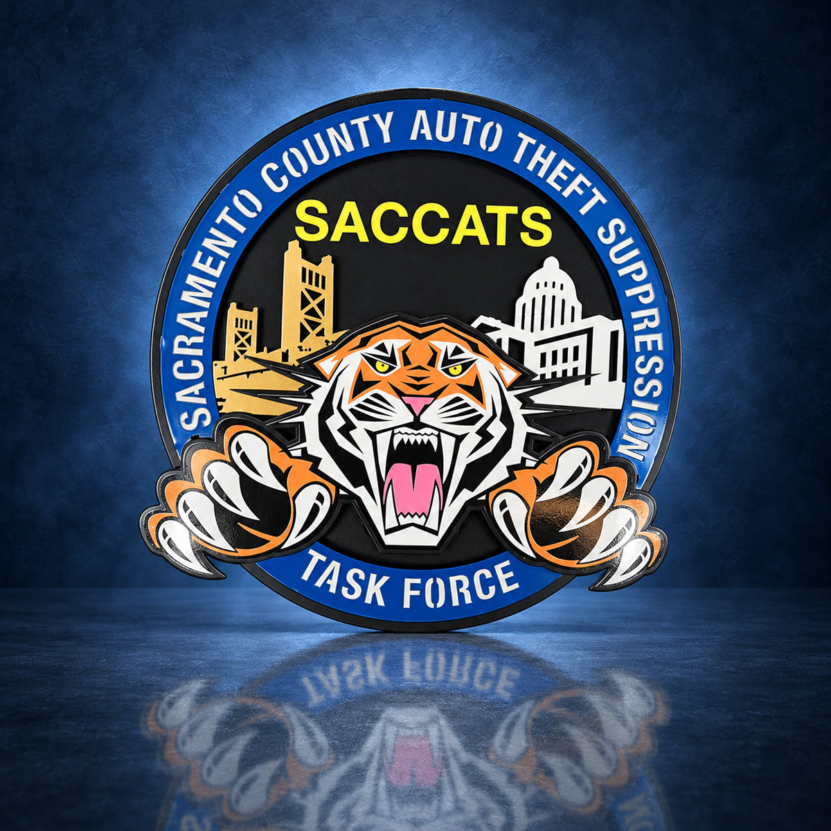 SACCATS handcrafted aluminum sign by IRONiNK