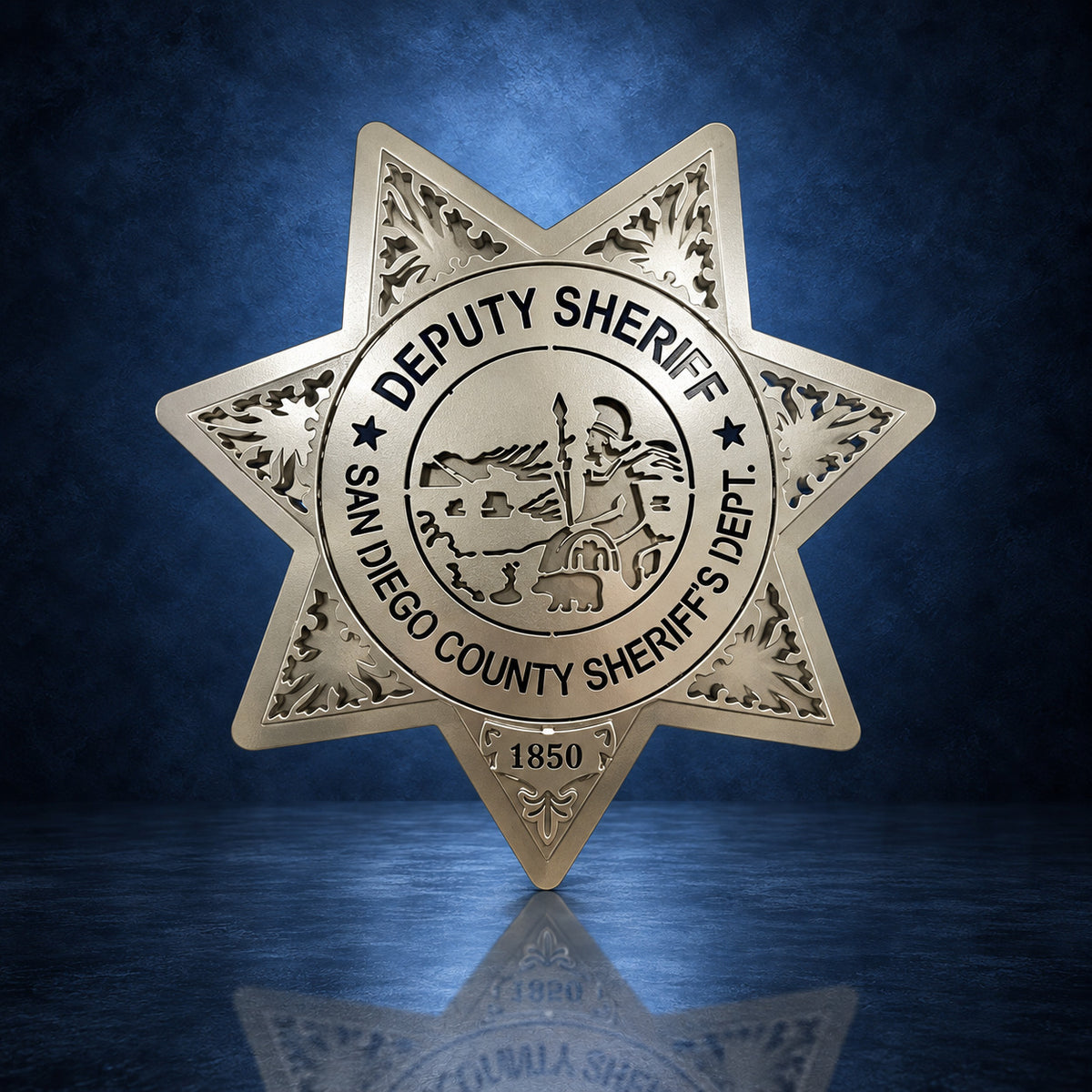 San Diego Sheriff Star handcrafted aluminum sign by IRONiNK
