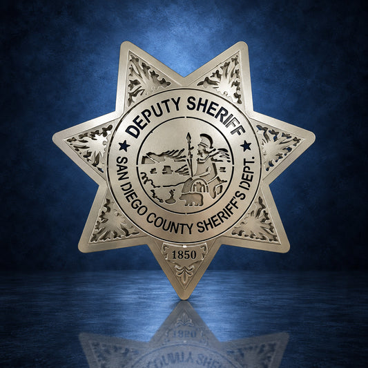San Diego Sheriff Star handcrafted aluminum sign by IRONiNK