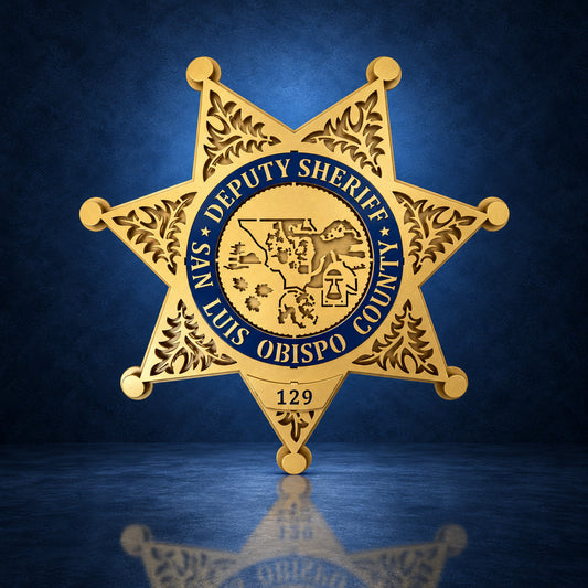 San Luis Obispo County Sheriff Star handcrafted aluminum sign by IRONiNK