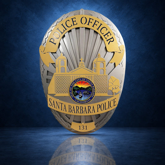 Santa Barbara Police Department handcrafted aluminum sign by IRONiNK