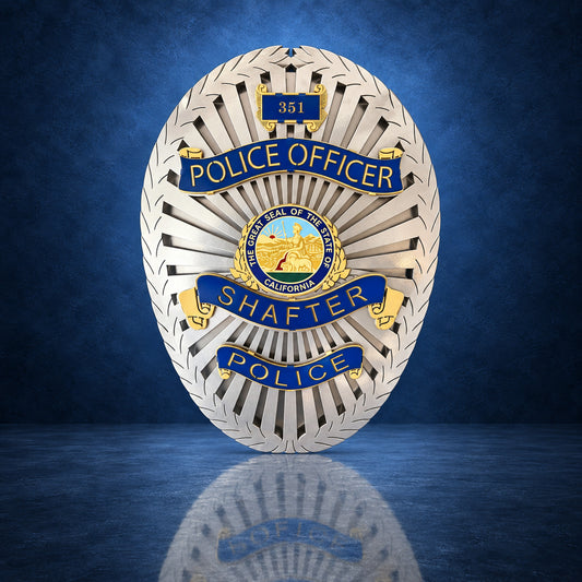 Shafter Police Department handcrafted aluminum sign by IRONiNK