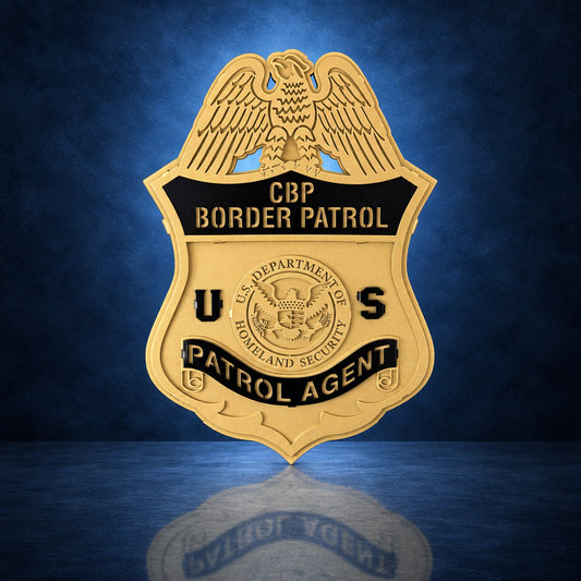 CBP U.S. Border Patrol Custom Metal Badge Sign handcrafted aluminum sign by IRONiNK