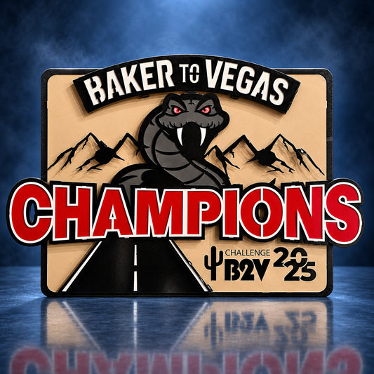 Baker to Vegas Champions Sign handcrafted aluminum sign by IRONiNK