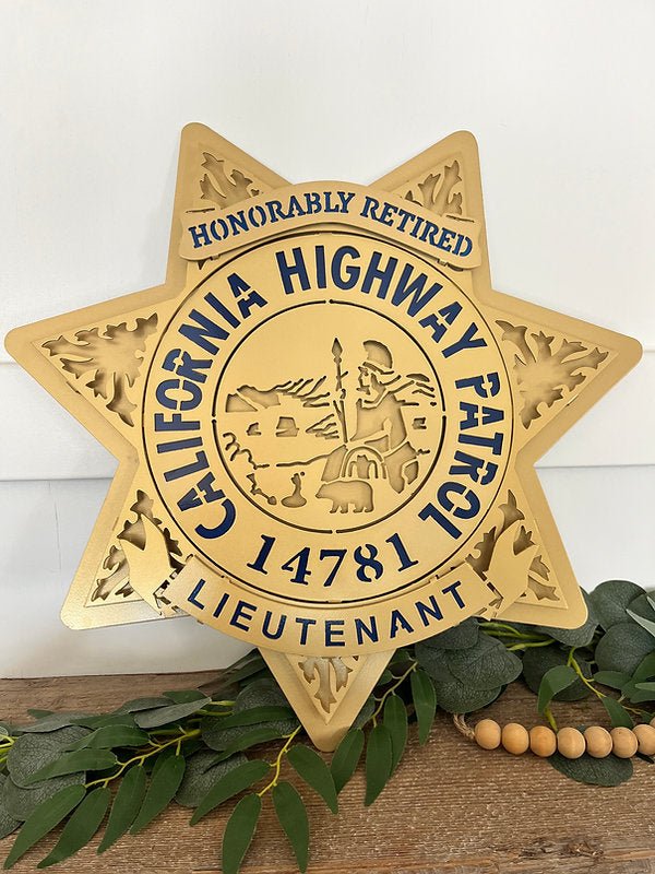 Honorably retired lieutenant star, California Highway Patrol Star by IRONiNK.
