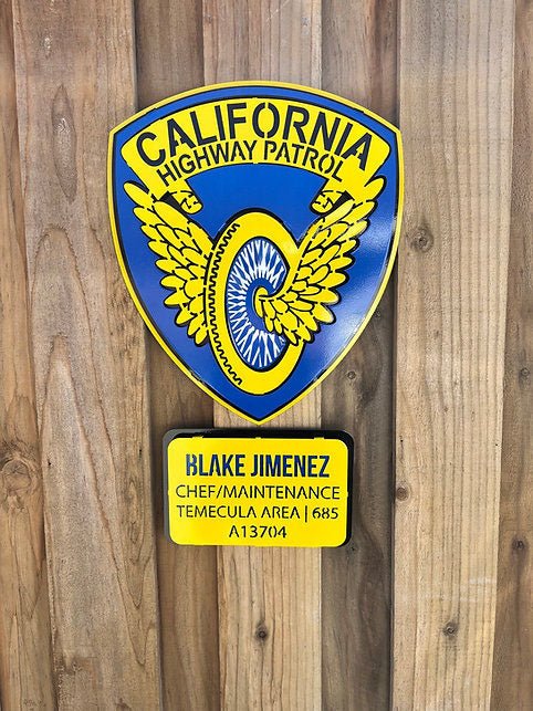 Personalized maintenance staff recognition patch, CHP Non-Uniform Sign by IRONiNK.