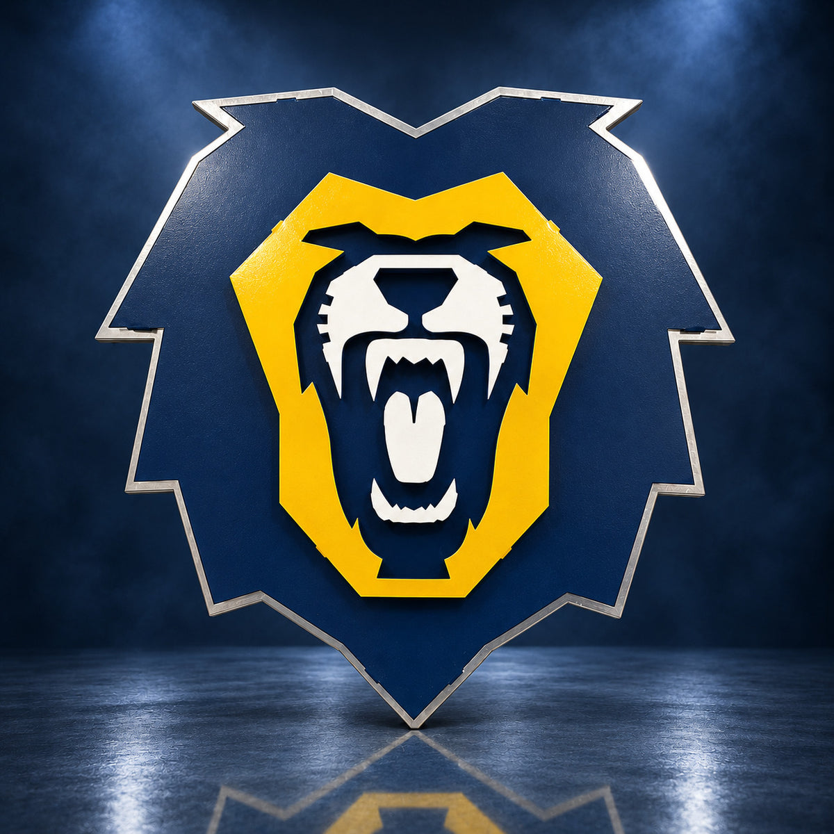 Vanguard University Lion handcrafted aluminum sign by IRONiNK