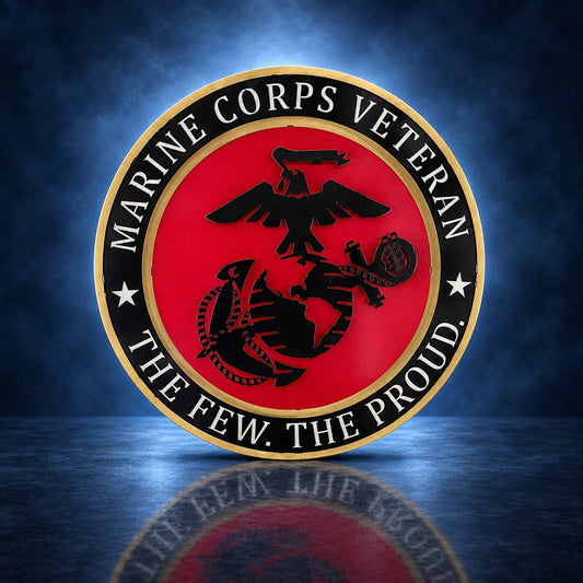 US Marine Corps Sign handcrafted aluminum sign by IRONiNK