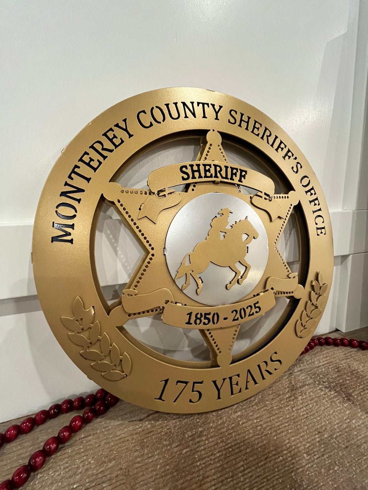 Close-up of anniversary star and county seal, Monterey County Sheriff Star by IRONiNK.