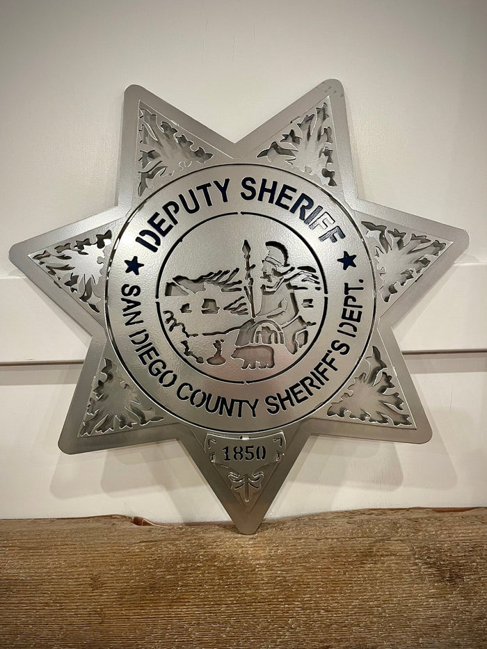 Close-up of silver deputy sheriff star, San Diego Sheriff Star by IRONiNK.